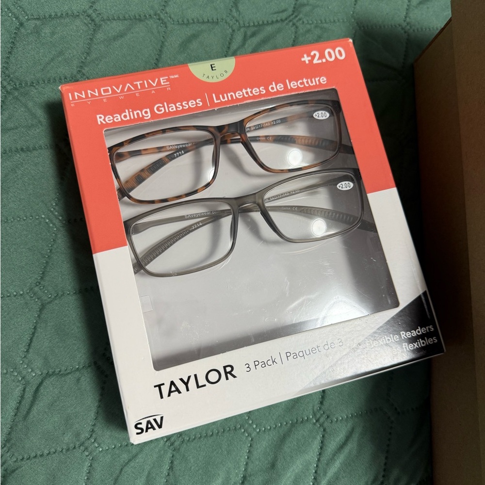 Taylor Flexible Memory Reading Glasses Set